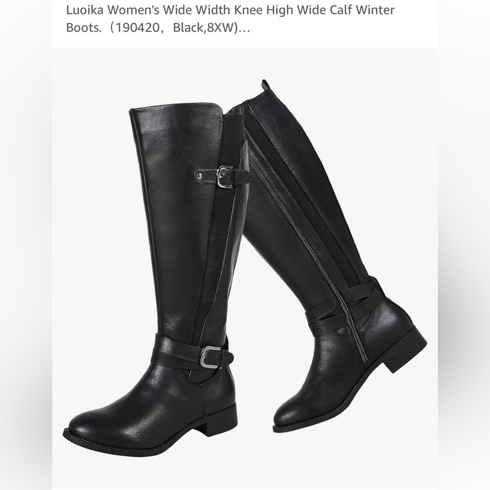 Women’s Black Boot - Wide calf